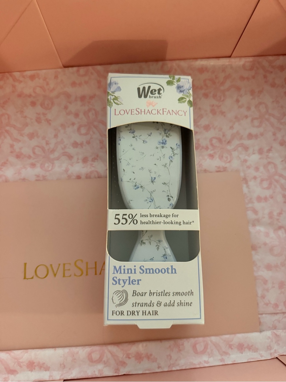 LoveShackFancy Blue Floral Mini Smooth Styler